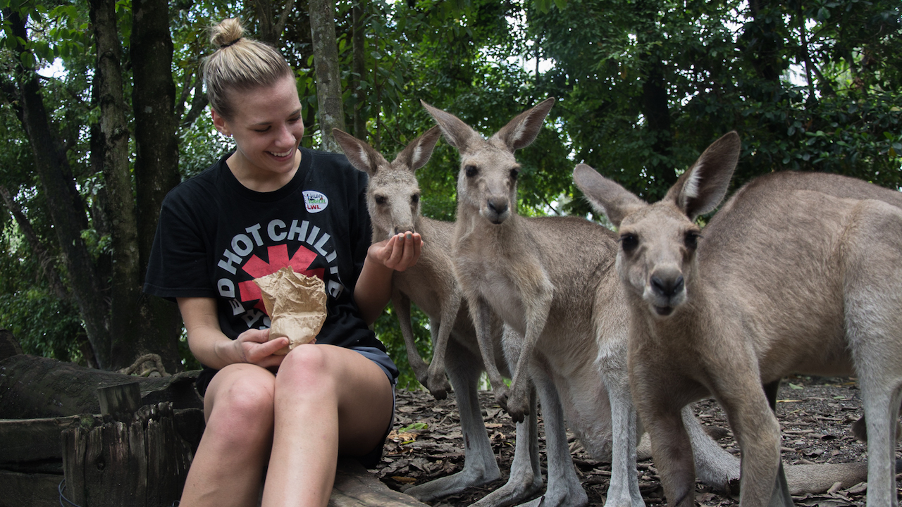 Girl with Kangaroo